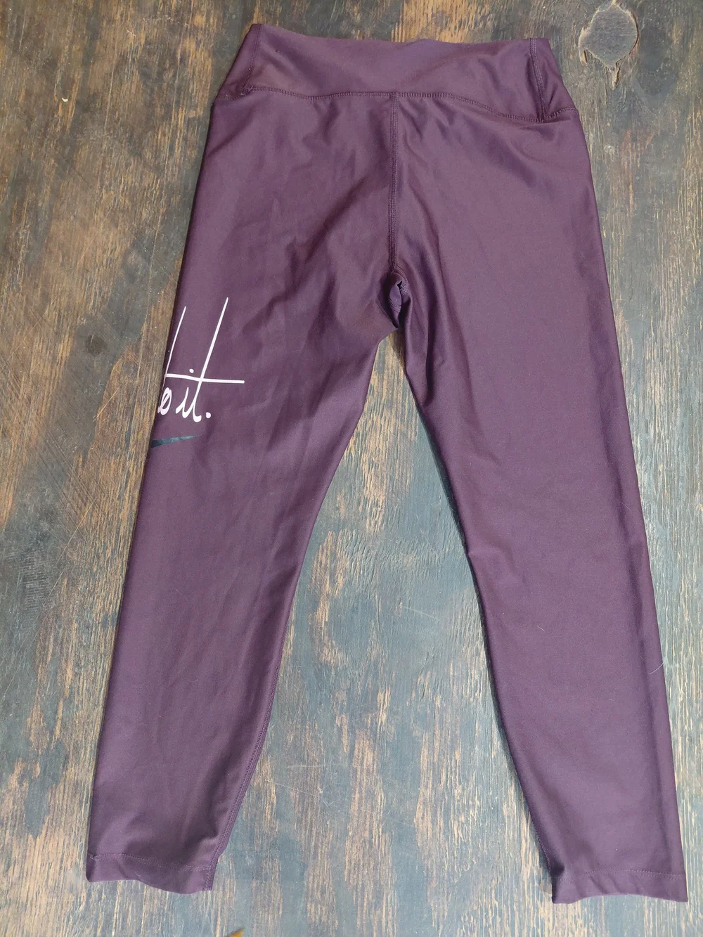 Nike Plum High-Rise Performance DRI-FIT Leggings with Script Logo